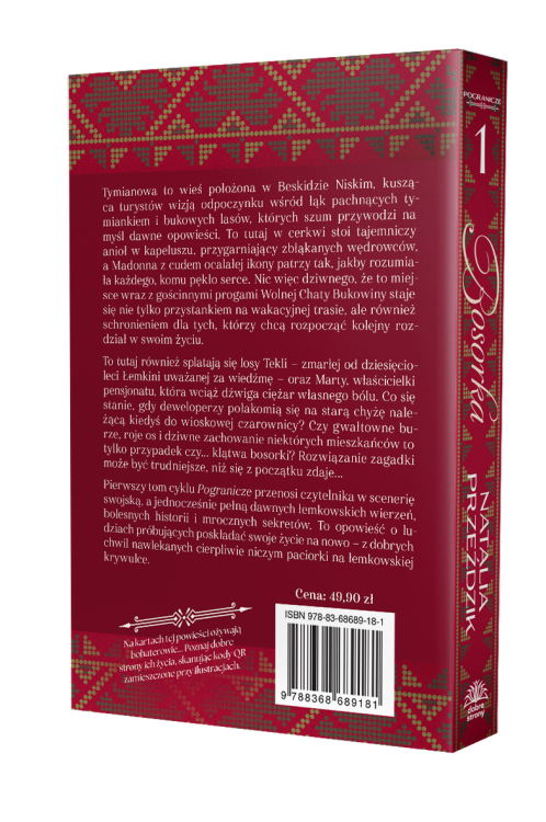 Tył okładki książki, tekst promocyjny książki, kod kreskowy, numer ISBN