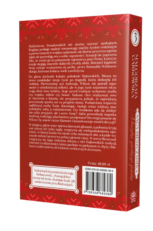 Tył okładki książki, tekst promocyjny książki, kod kreskowy, numer ISBN