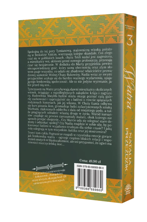 Tył okładki książki, tekst promocyjny książki, kod kreskowy, numer ISBN