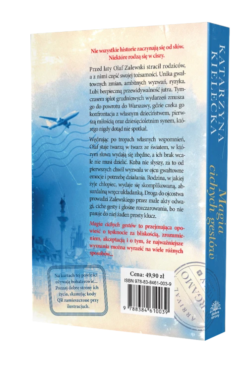 Tył okładki książki, tekst promocyjny książki, kod kreskowy, numer ISBN