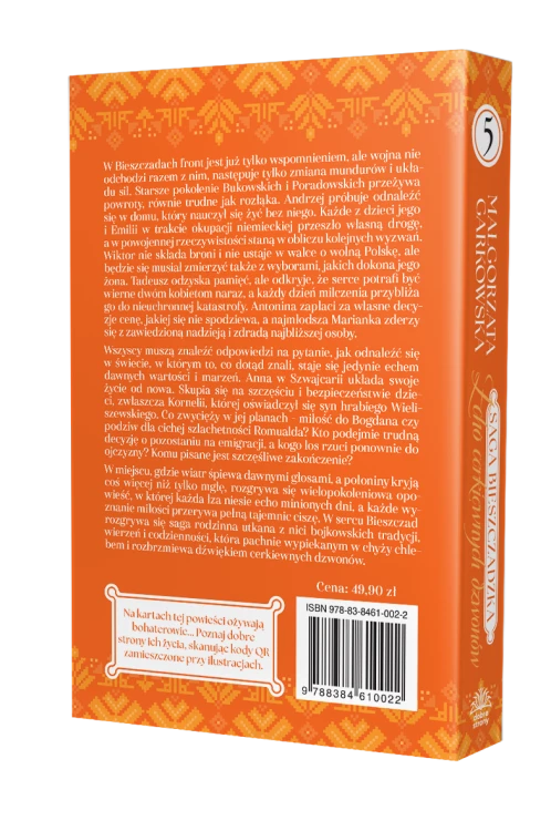 Tył okładki książki, tekst promocyjny książki, kod kreskowy, numer ISBN